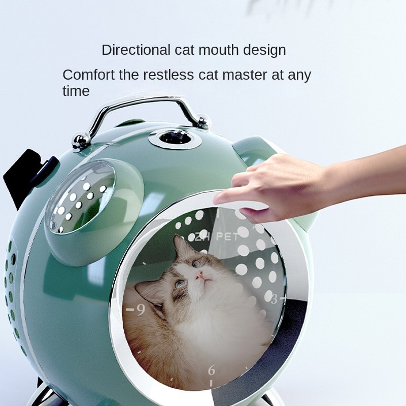 Portable Alarm Clock Space Capsule Cat Travel Backpack