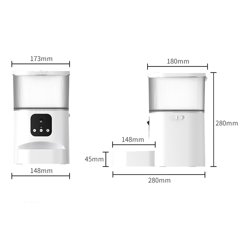 Pet Automatic Smart Feeder With Camera Bluetooth & WIFI