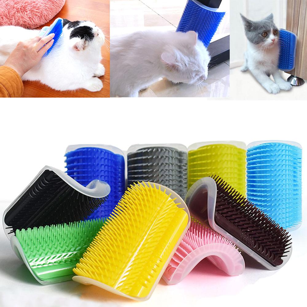 Cat Corner Scratcher Self-Grooming Brush