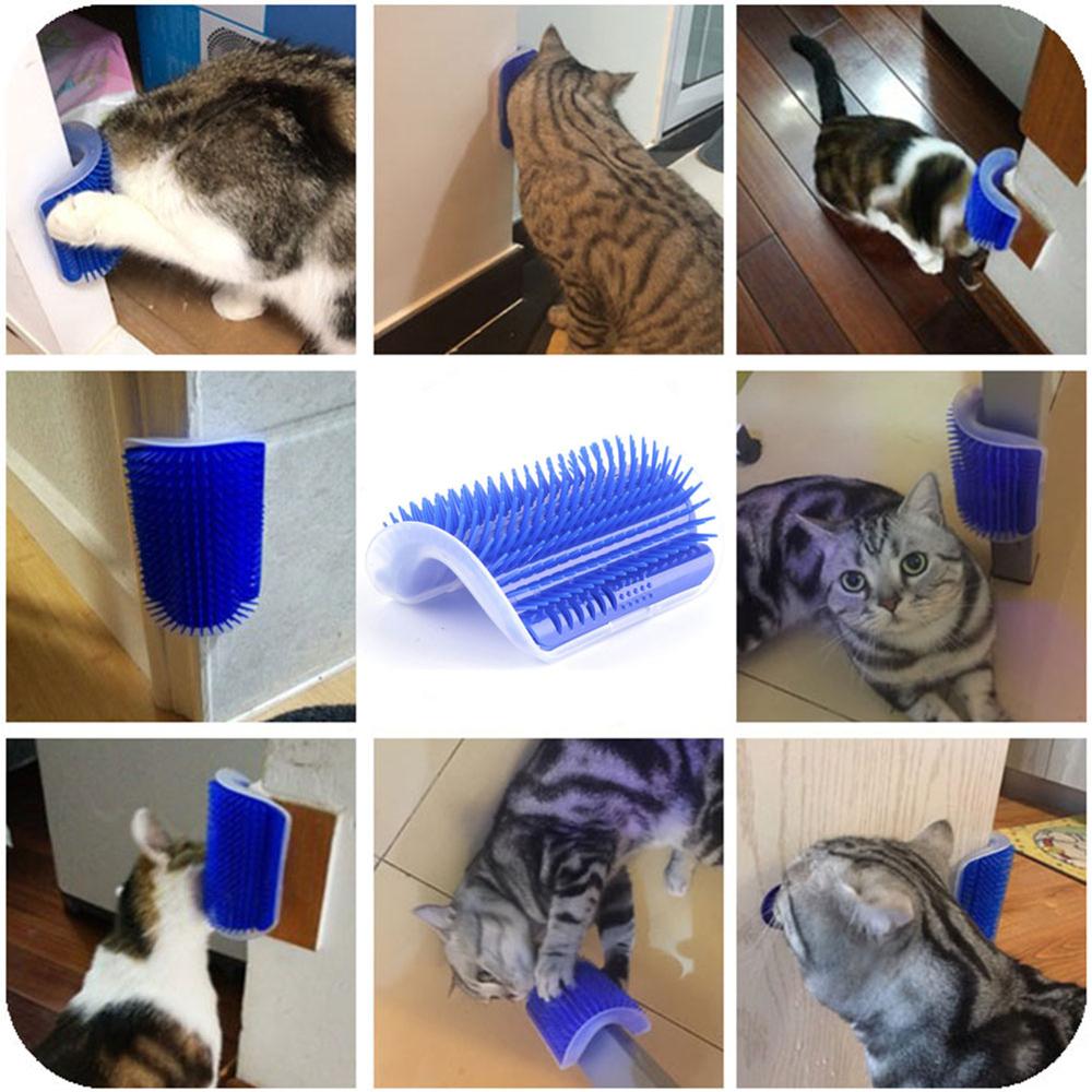 Cat Corner Scratcher Self-Grooming Brush