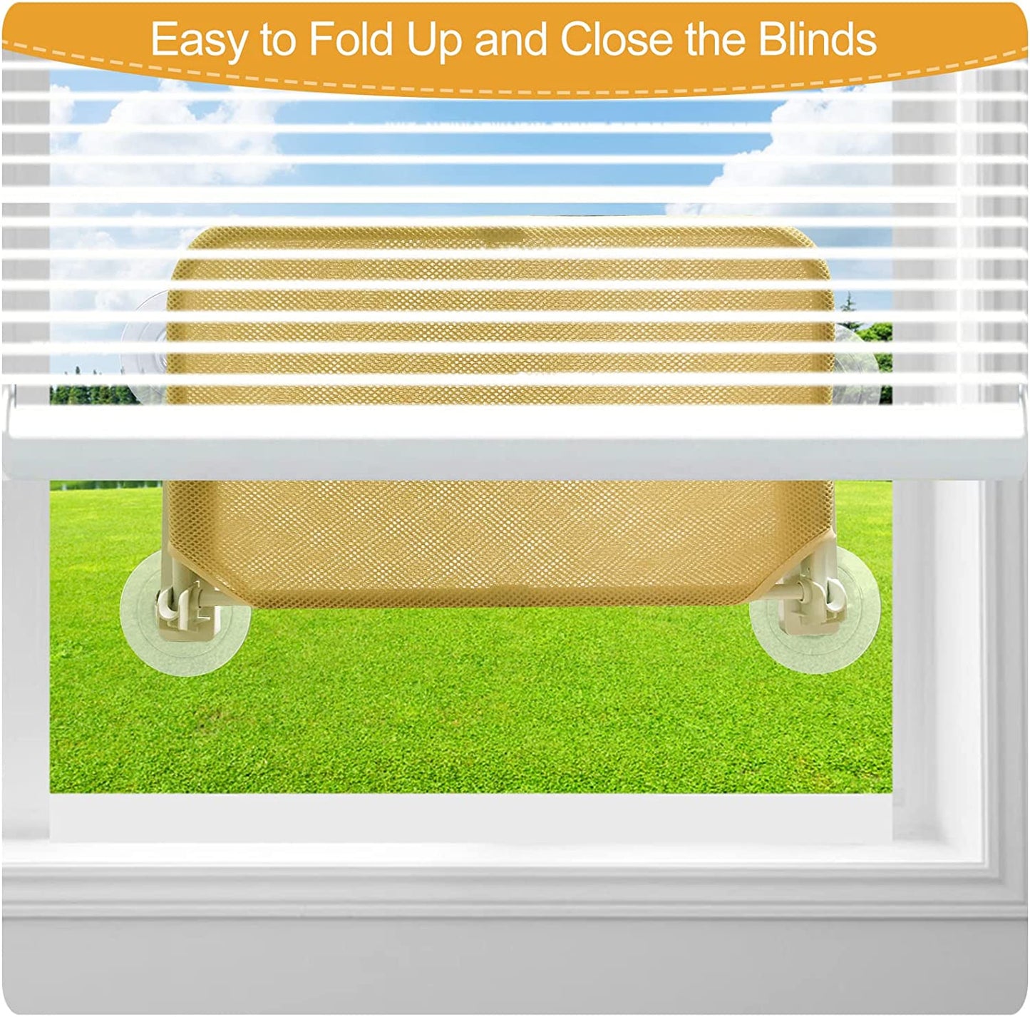 Foldable Cat Window Perch Hammock With Strong Suction Cups