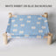 Cat Elevated Wooden Hammock Canvas Bed